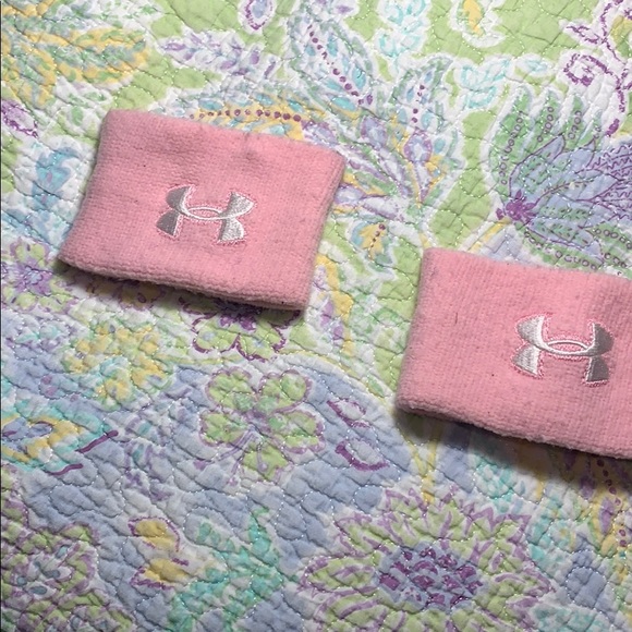 PINK UNDER ARMOR WRISTBANDS - Picture 2 of 7